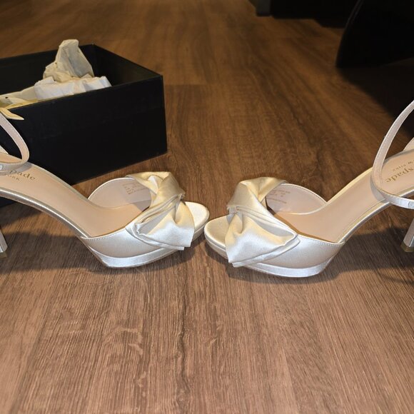 Kate Spade Bridal Bow size 7.5 Satin - Picture 3 of 5
